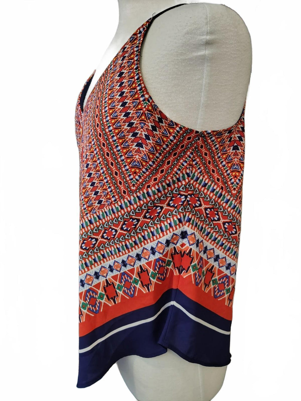 IZ Byer Women's Medium Sleeveless V-Neck bandana top Medium