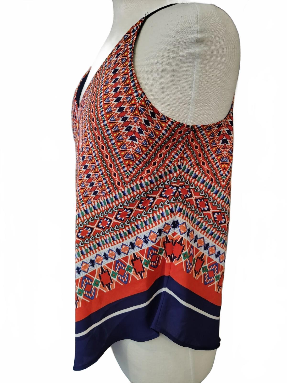 IZ Byer Women's Medium Sleeveless V-Neck bandana top Medium