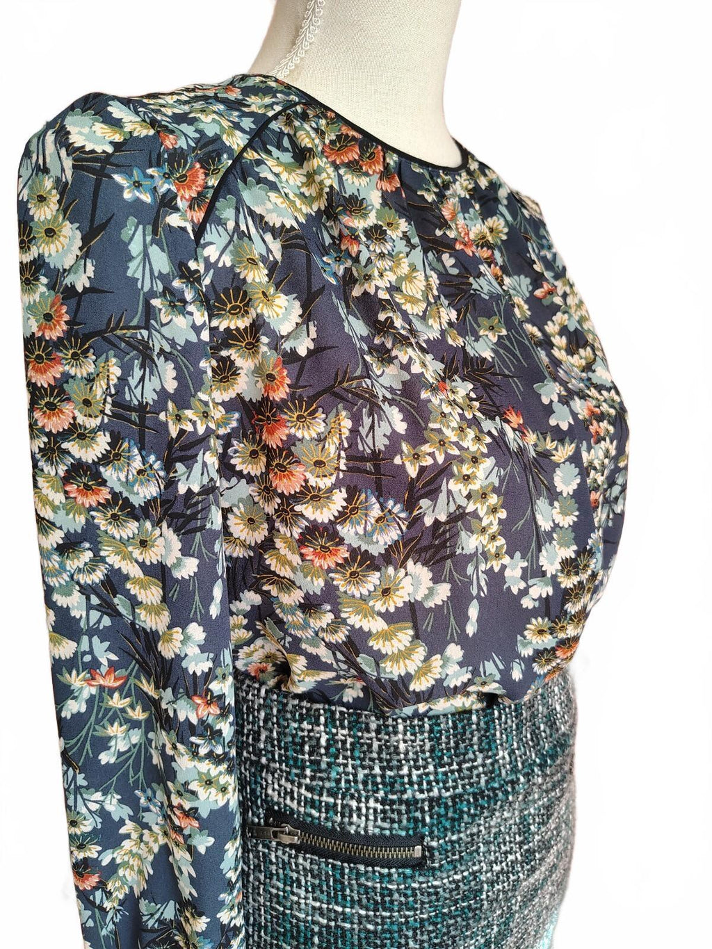 Zara Women's Long Sleeve Floral Print Blouse XS