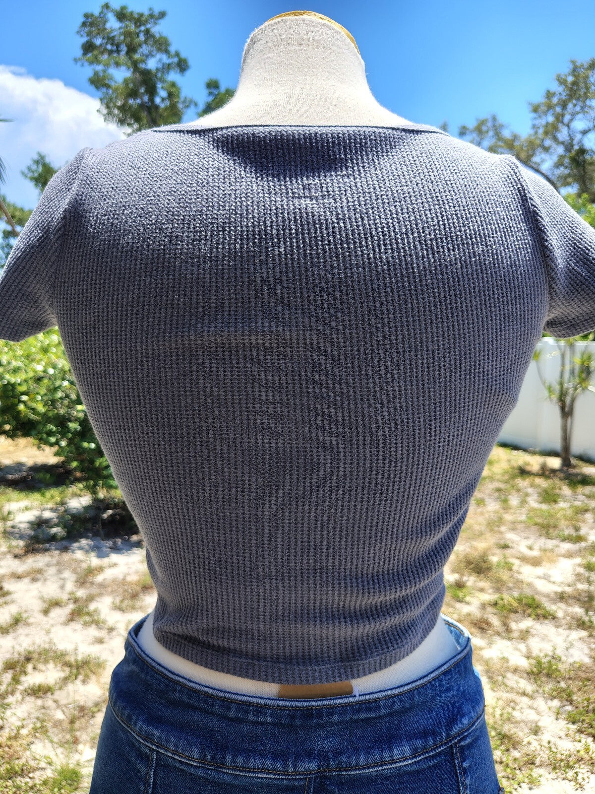 Hollister Blue Crop Top XS
