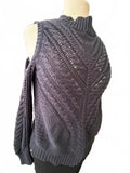 Aeropostale Women's Medium Navy Cable Knit Sweater
