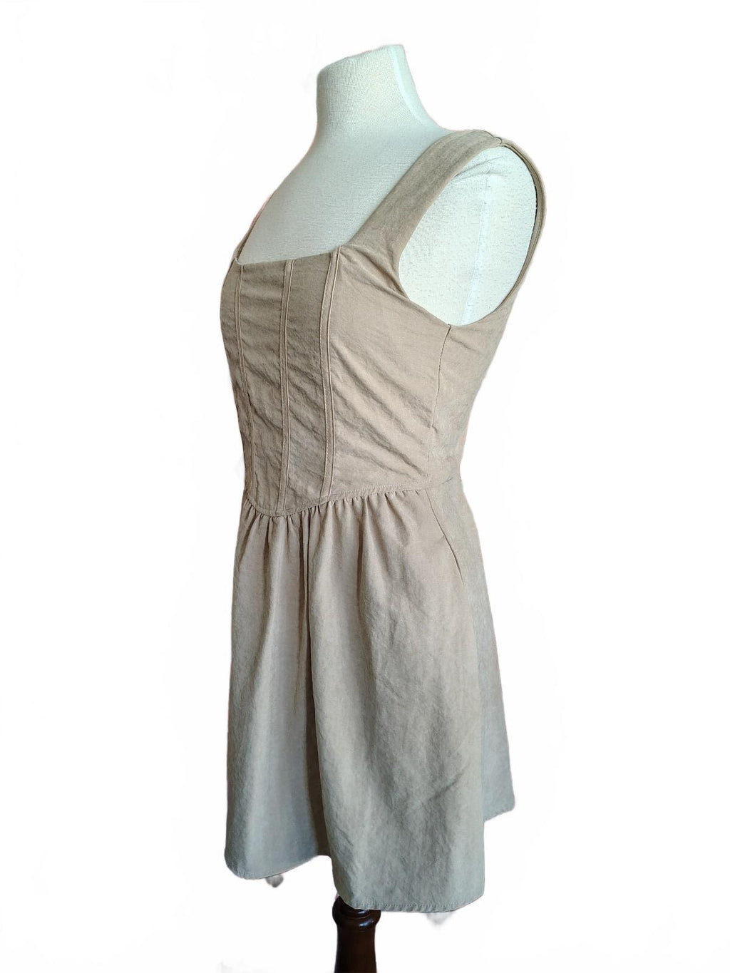 Kirious Los Angeles Beige Sleeveless Mini Dress Medium