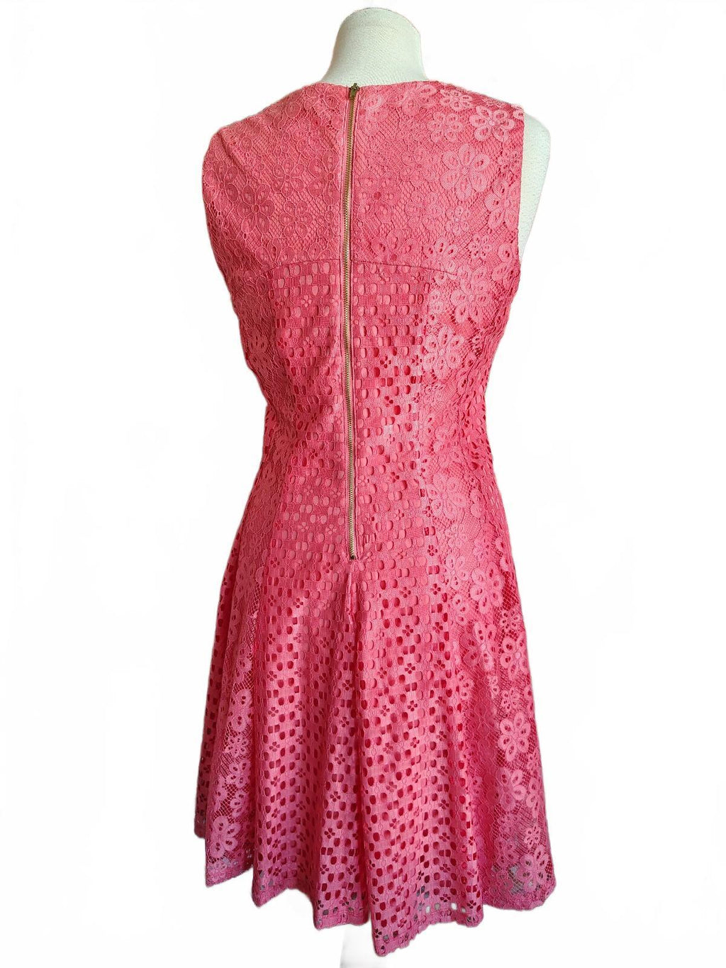 Gabby Skye Women's Coral Lace Fit-and-Flare Dress Size 16
