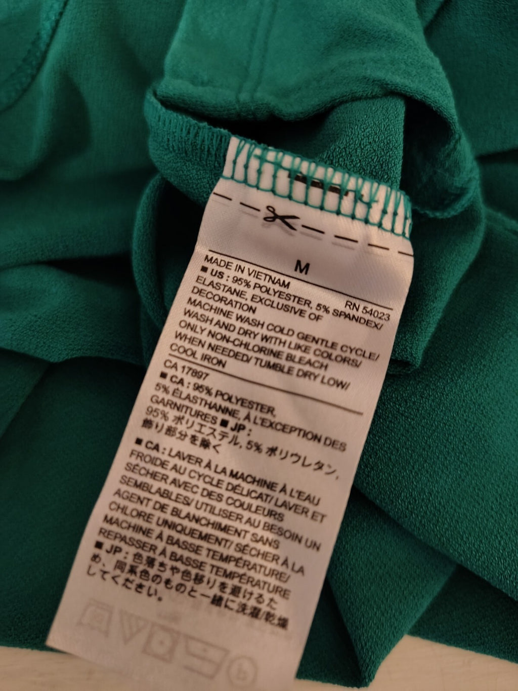 Banana Republic Medium Green V-Neck Top with Tie Sleeve NWT