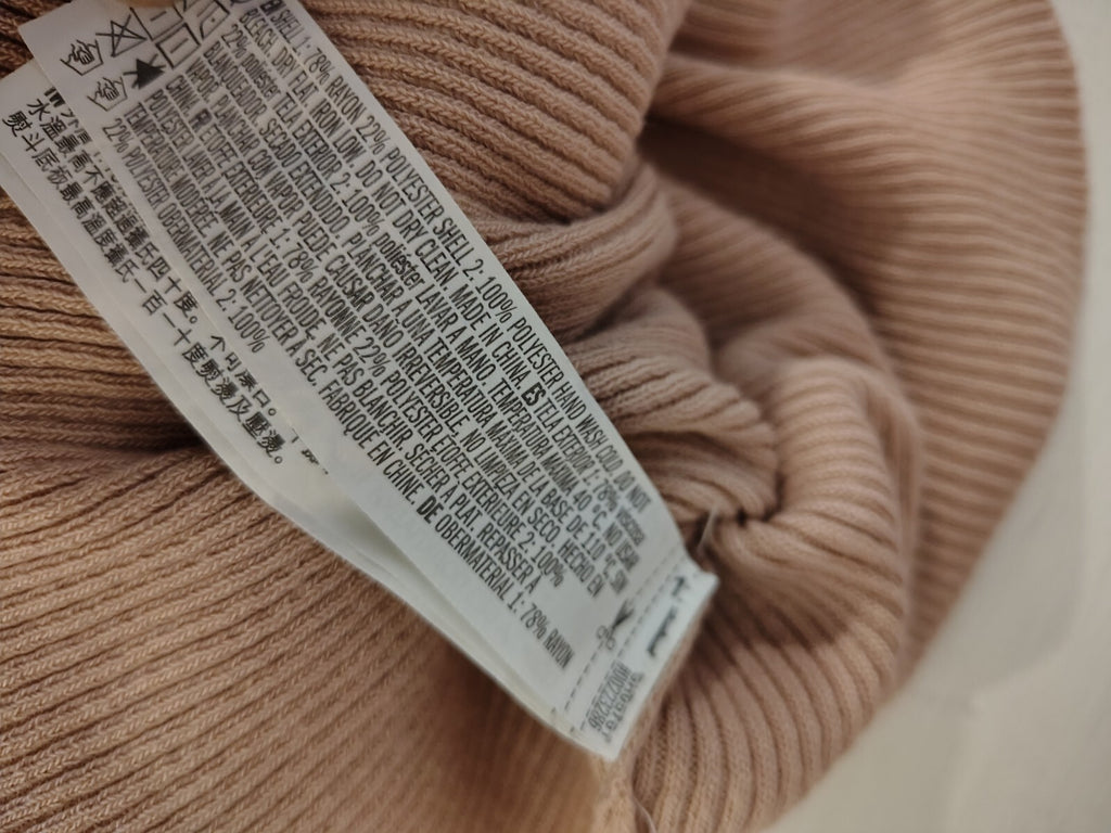 Forever 21 Contemporary Women's Beige Ribbed Knit Top Large