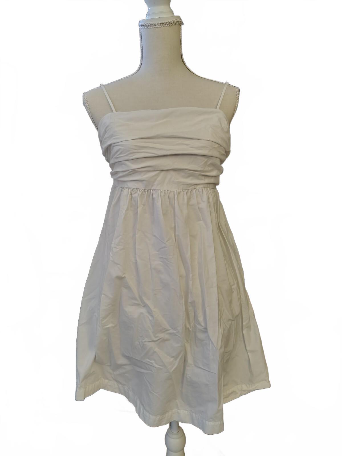 A New Day Women's White Cotton Spaghetti Strap Dress Small