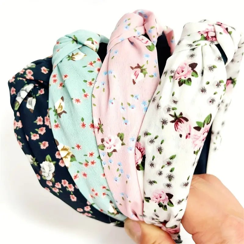 Boho Floral Knotted Headband - #shop_name TMHeadbands