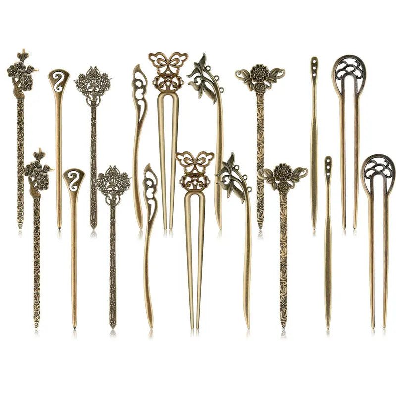 Boho Hairpin Bronze Colored - Single Hair pin - #shop_name TMHeadbands