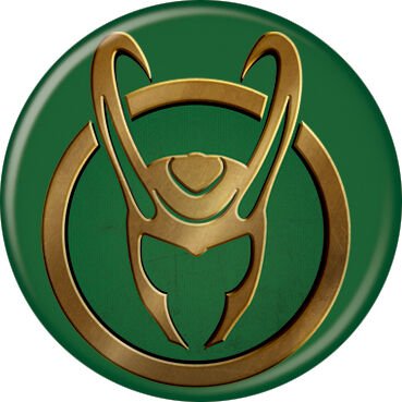 Button: Marvel Loki Insignia 1.25" - #shop_name Ata BoyButtons