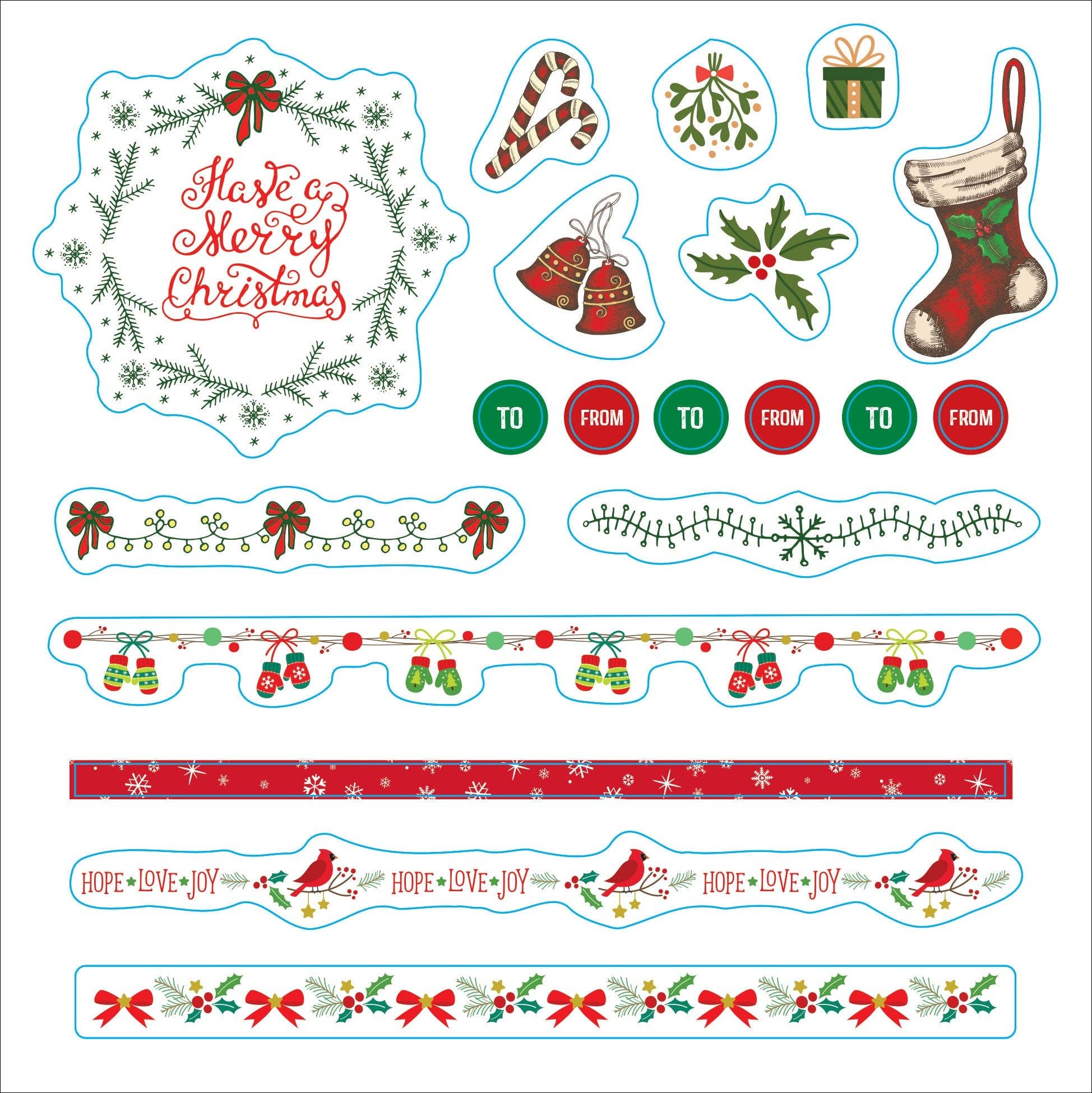 Peter Pauper Press - Merry & Bright Christmas! A Festive Sticker Book