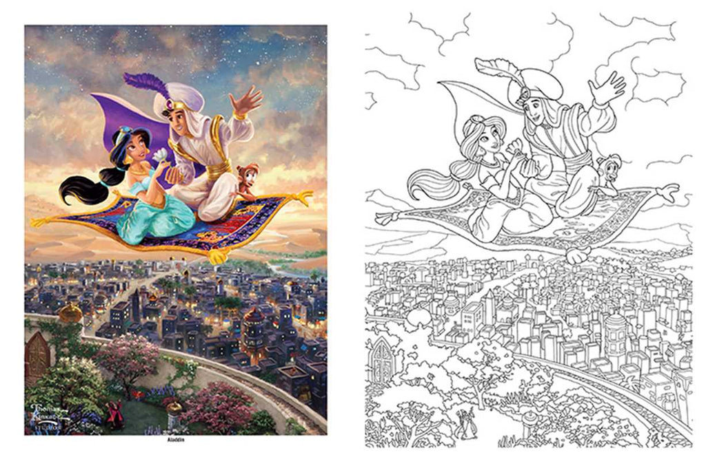 Simon & Schuster - Disney Dreams Collection Thomas Kinkade Studios Disney Princess Coloring Book by Thomas Kinkade