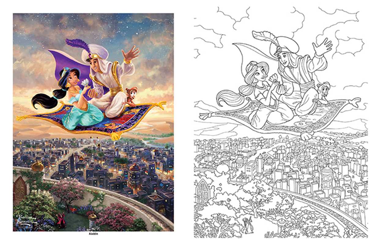 Simon & Schuster - Disney Dreams Collection Thomas Kinkade Studios Disney Princess Coloring Book by Thomas Kinkade
