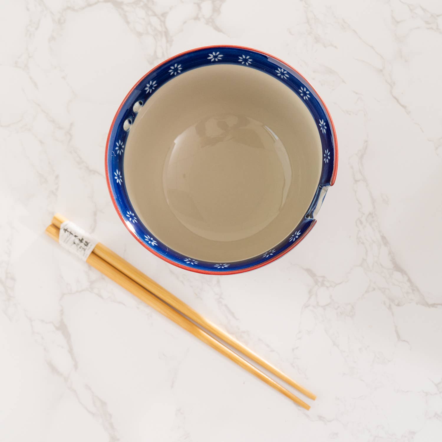 Ume Plum Design 18oz 5.25"D Bowl With Chopsticks Set