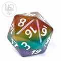DNDDICE.COM - 55mm D20 - Glitter Rainbow