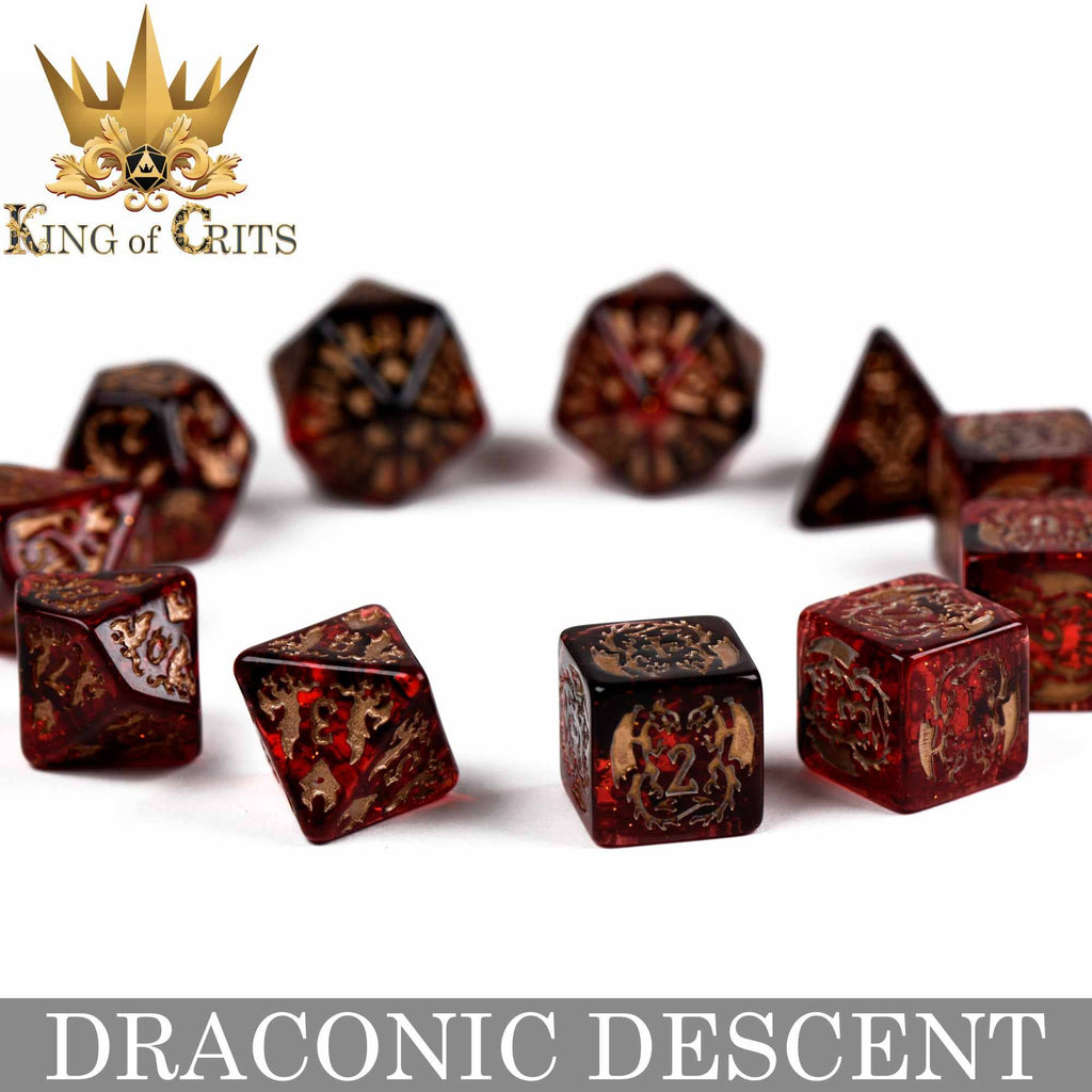 DNDDICE.COM - Draconic Descent - 11 Dice Set