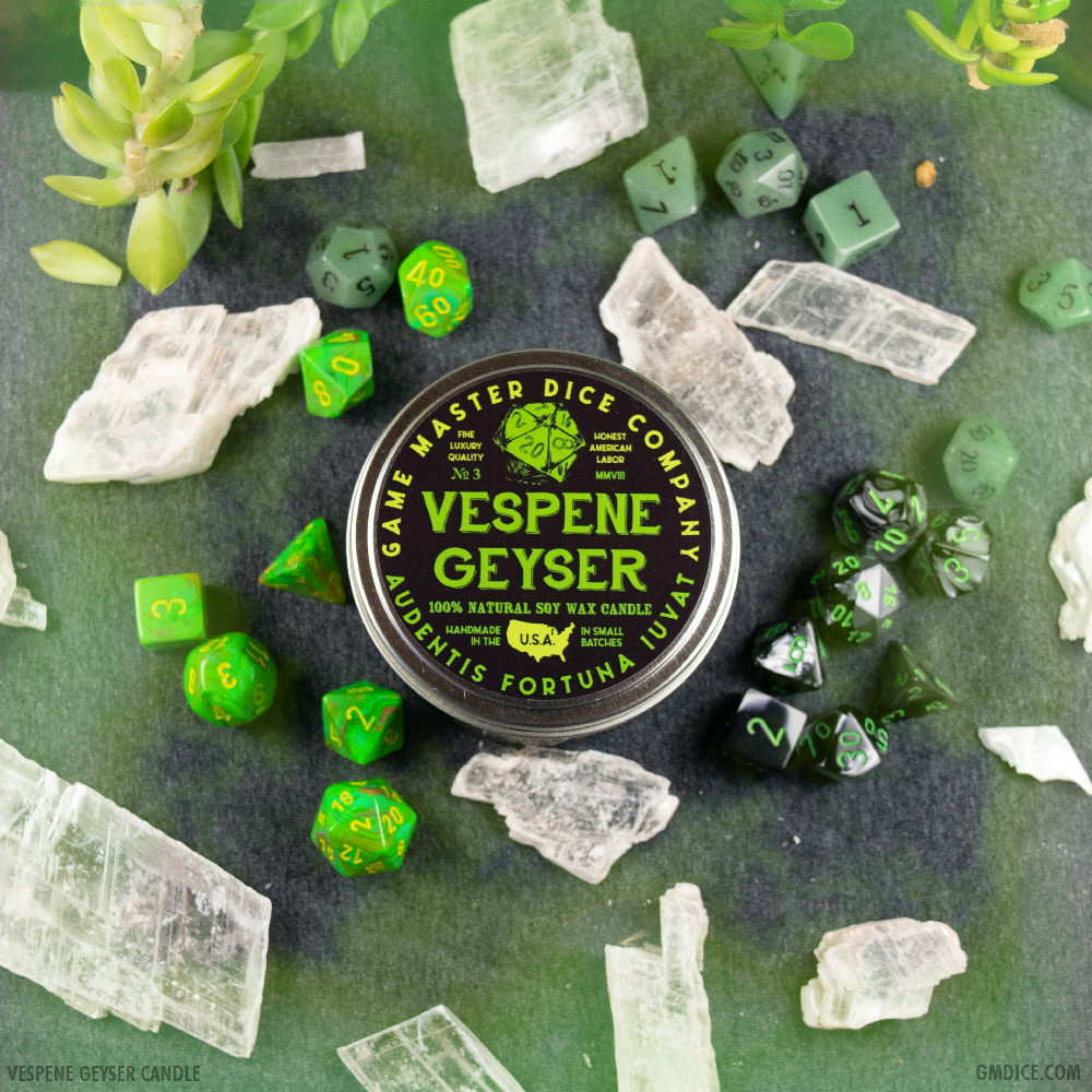 Game Master Dice - Vespene Geyser Gaming Candle
