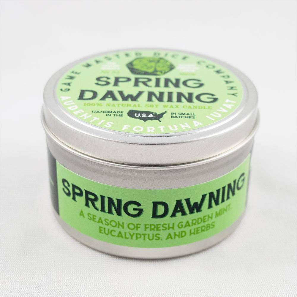 Game Master Dice - Spring Dawning Gaming Candle