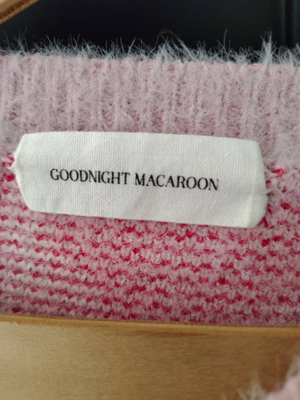 Goodnight Macaroon Sweater Heart Print Comfy M/L Women's