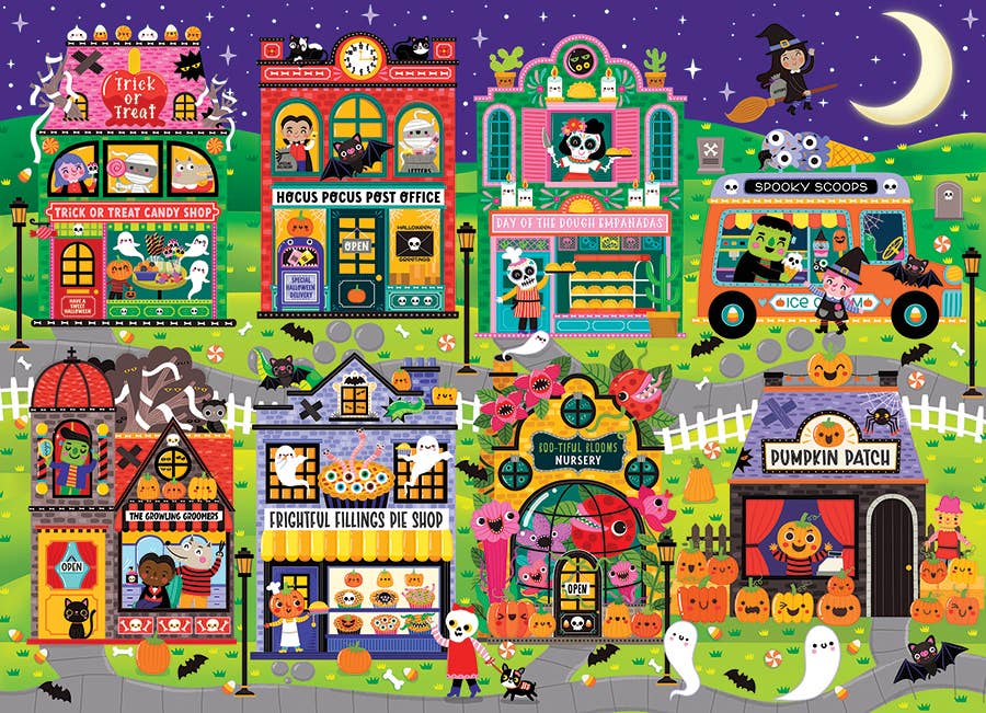 Outset Games and Cobble Hill Puzzles - Boo Town (Family) 350pc puzzle