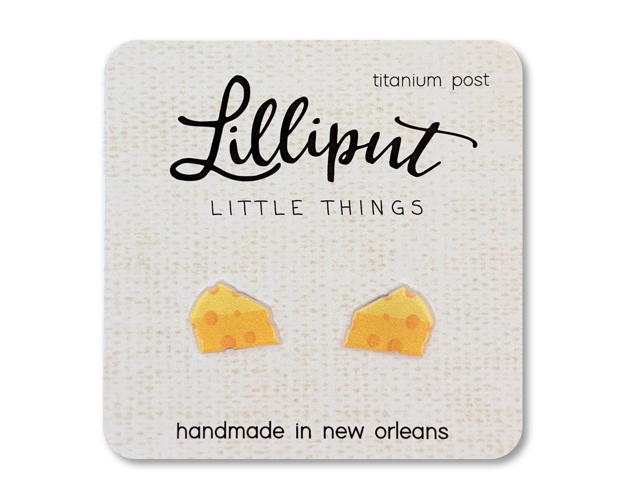 Cheese Earrings - #shop_name Lilliput Little ThingsGifts