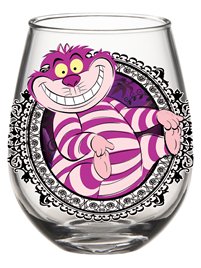 Cheshire Cat Pink Frame Boxed 20oz Stemless Glass - #shop_name Silver BuffaloGifts