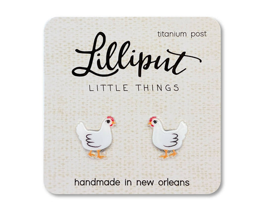 Chicken Earrings - #shop_name Lilliput Little ThingsGifts