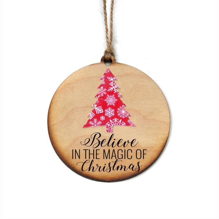 Christmas Ornament - Believe In The Magic Of Christmas Ornament - #shop_name Driftless StudiosOrnaments