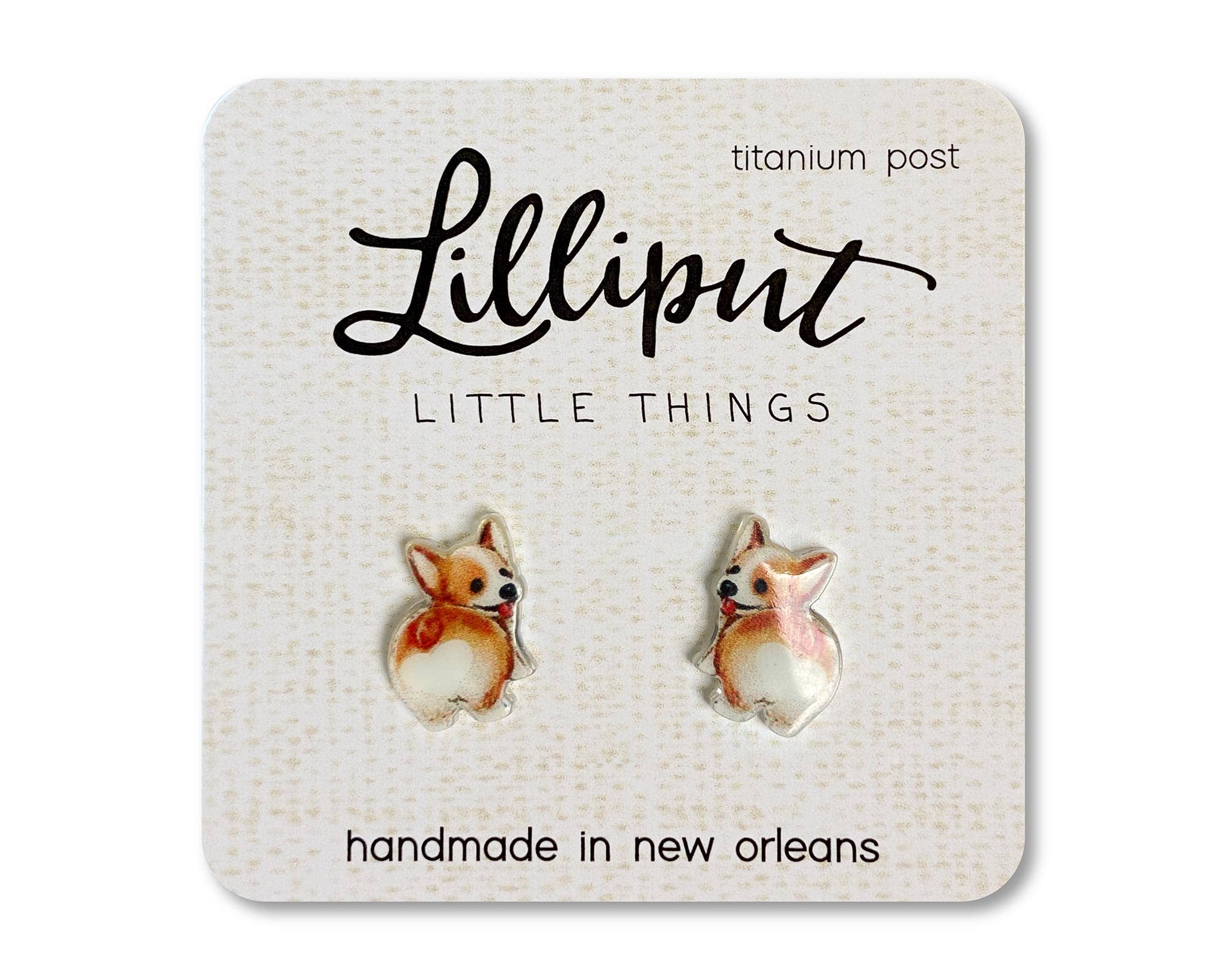 Corgi Butt Earrings - #shop_name Lilliput Little ThingsBoutique Jewelry