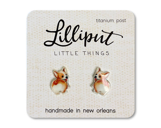 Corgi Butt Earrings - #shop_name Lilliput Little ThingsBoutique Jewelry