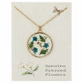 Cottage Floral Turquoise Dried Flower Necklace - #shop_name ZADBoutique Jewelry