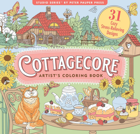 Cottagecore Adult Coloring Book - #shop_name Peter Pauper PressGifts