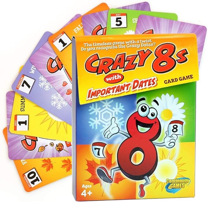 Crazy 8s with Important Dates - #shop_name ContinuumBoard Games