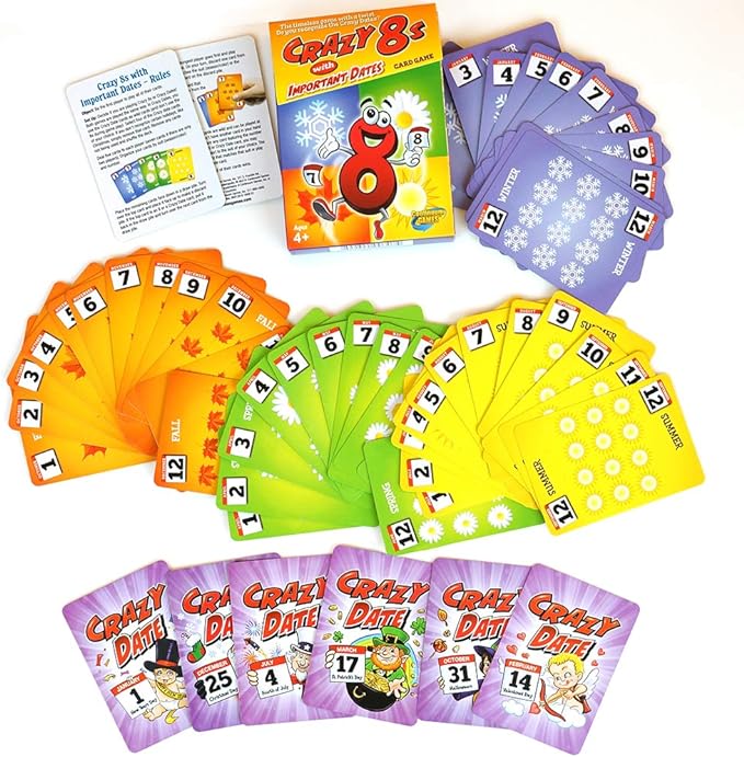 Crazy 8s with Important Dates - #shop_name ContinuumBoard Games