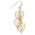 Cutout Gold Leaves Linear Earrings - #shop_name ZADGifts
