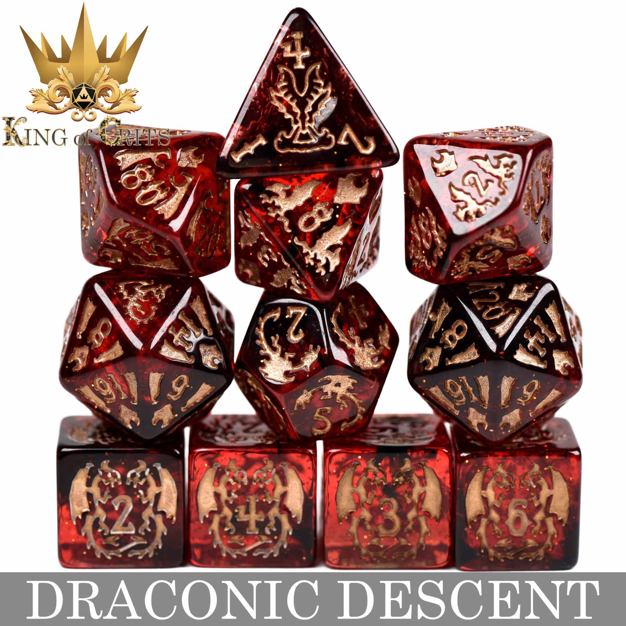 DNDDICE.COM - Draconic Descent - 11 Dice Set