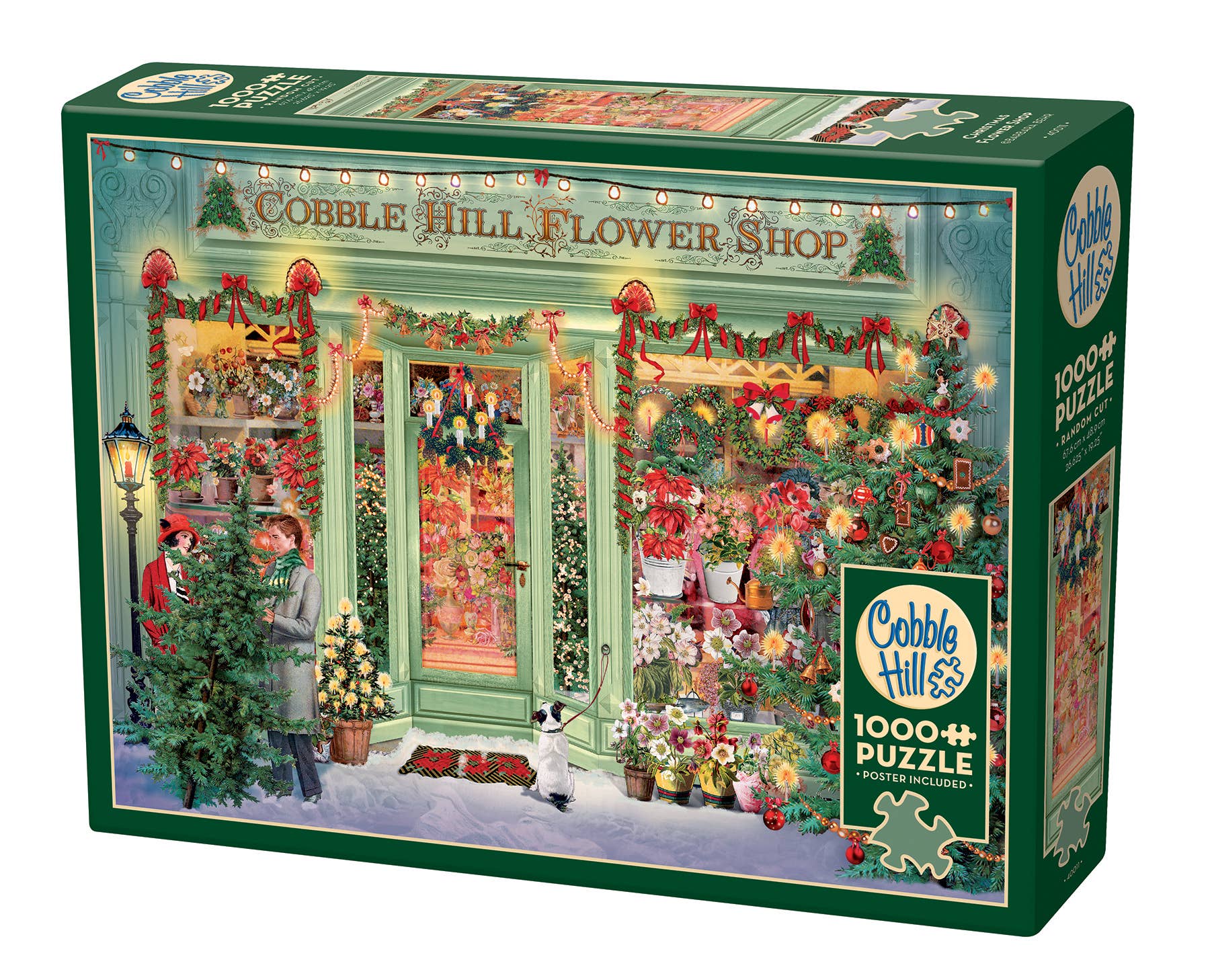 Outset Games and Cobble Hill Puzzles - Christmas Flower Shop 1000pc puzzle