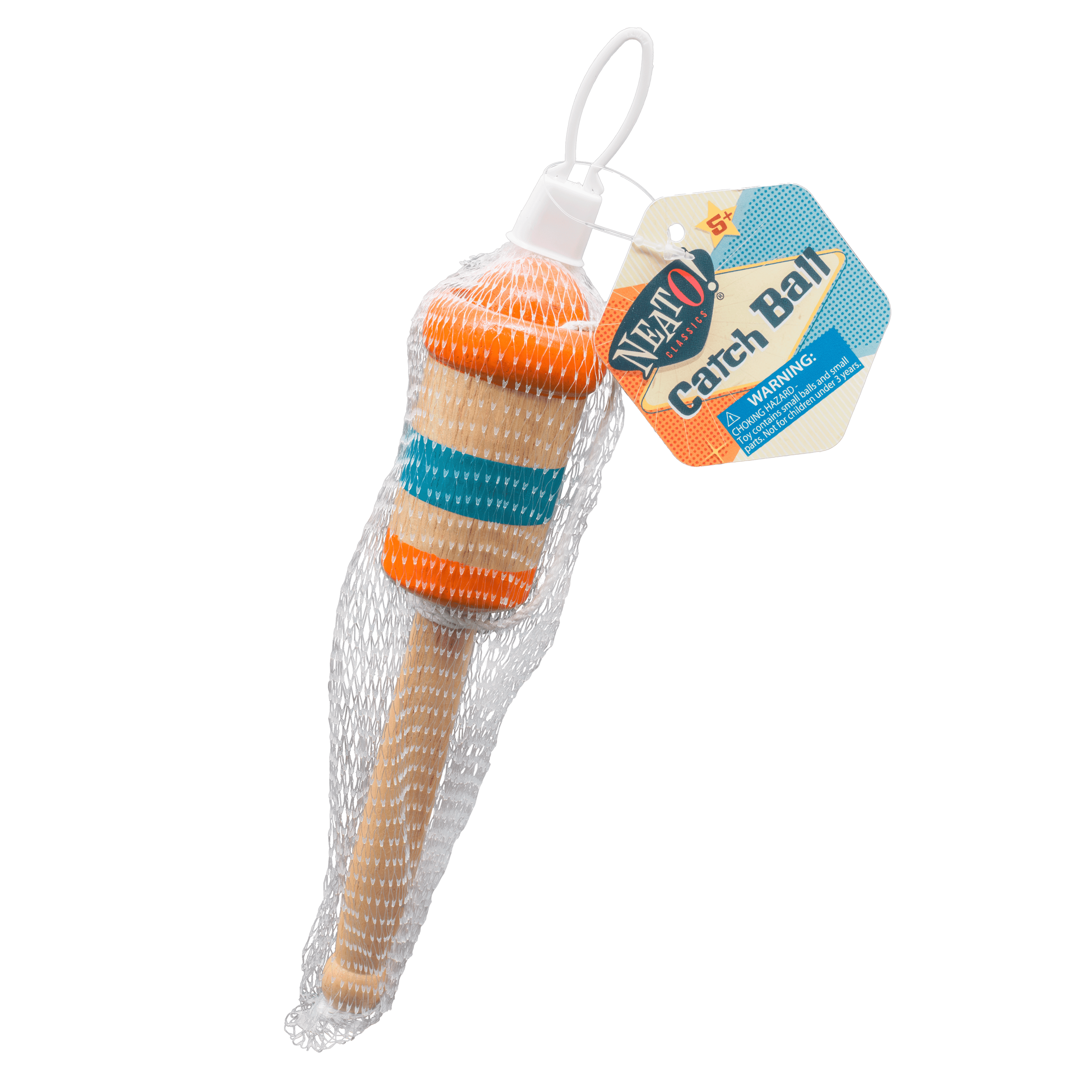 Toysmith - Neato! Wooden Catch Ball, Retro Classic, vintage toys