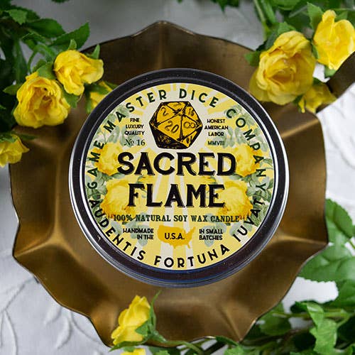 Game Master Dice - Sacred Flame Gaming Candle