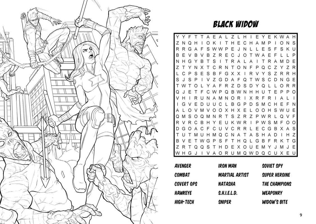 Simon & Schuster - Marvel Word Search and Coloring Book by Editors of Thunder Bay Press