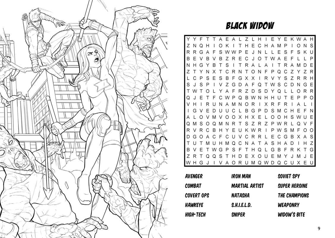 Simon & Schuster - Marvel Word Search and Coloring Book by Editors of Thunder Bay Press