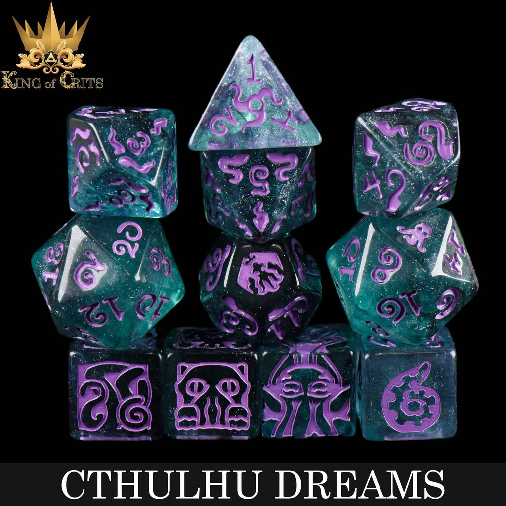 DNDDICE.COM - Cthulhu Dreams - 11 Dice Set