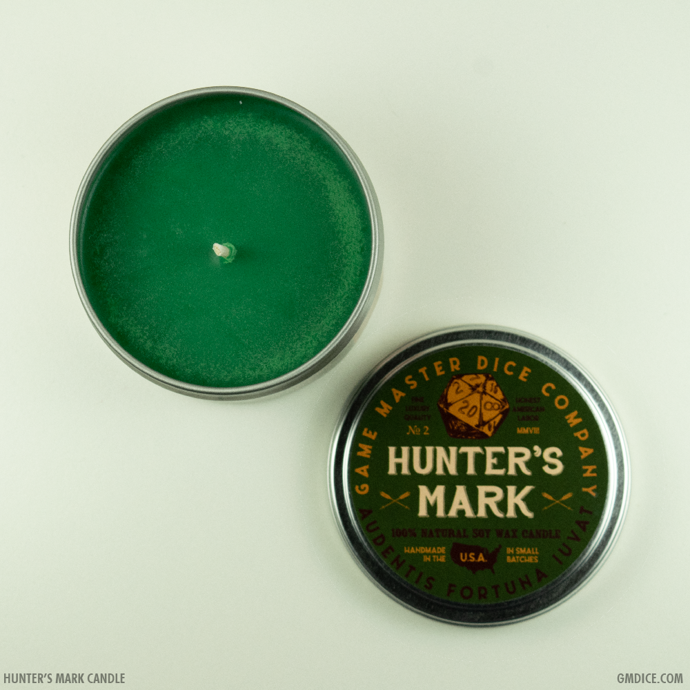 Game Master Dice - Hunter's Mark Gaming Candle