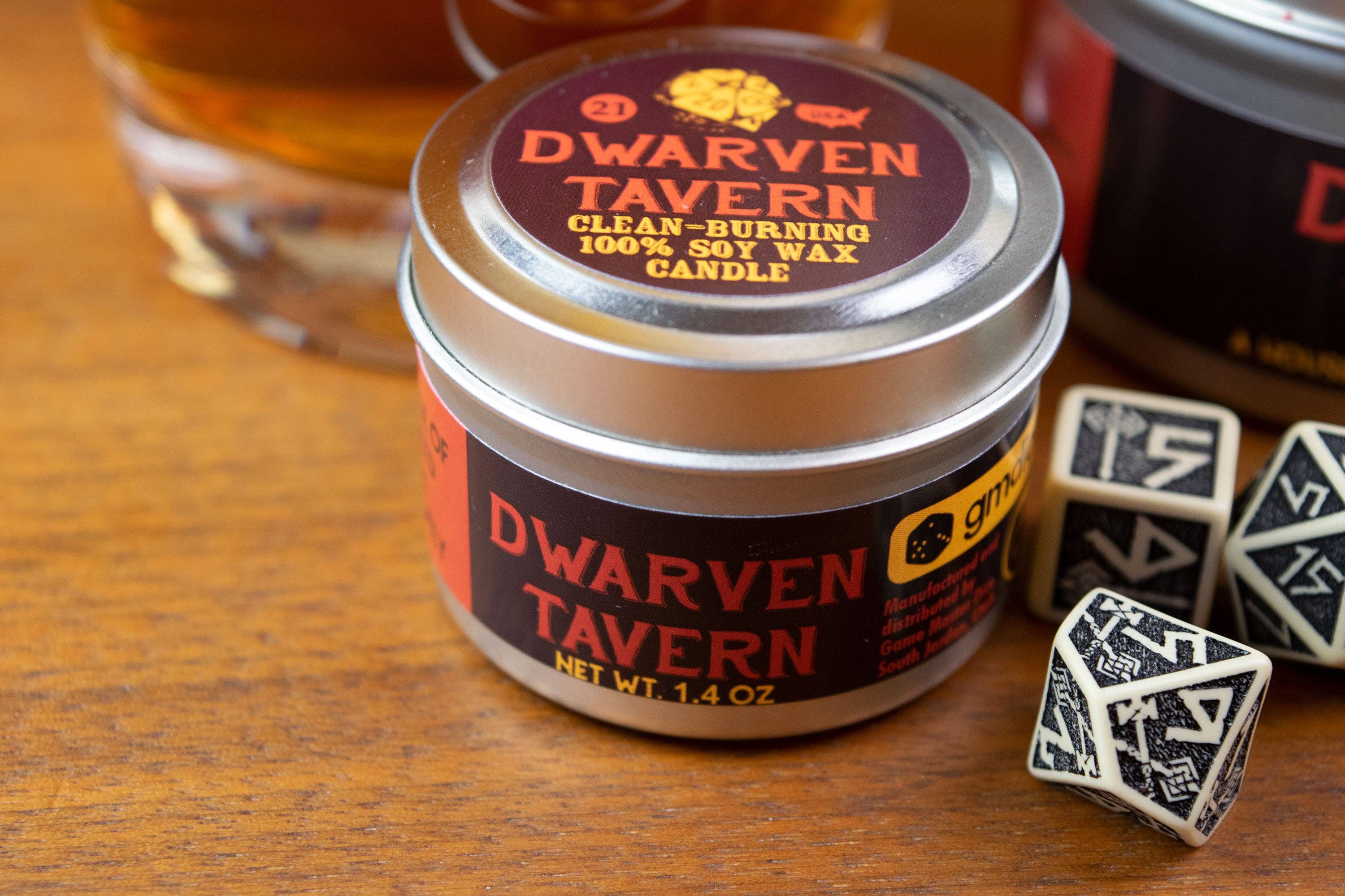 Game Master Dice - Dwarven Tavern Gaming Candle
