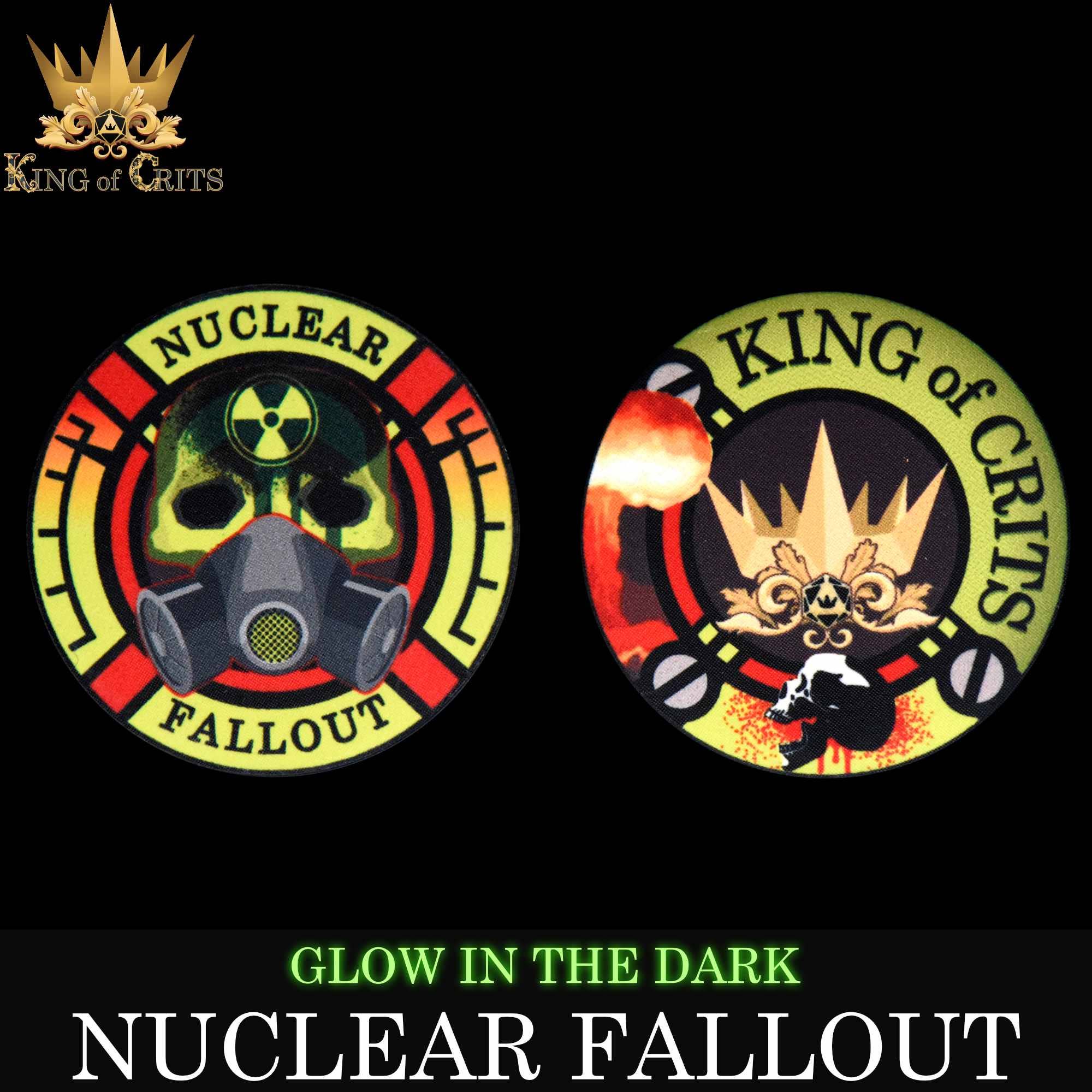 DNDDICE.COM - Nuclear Fallout - 11 Dice Set (Glow)
