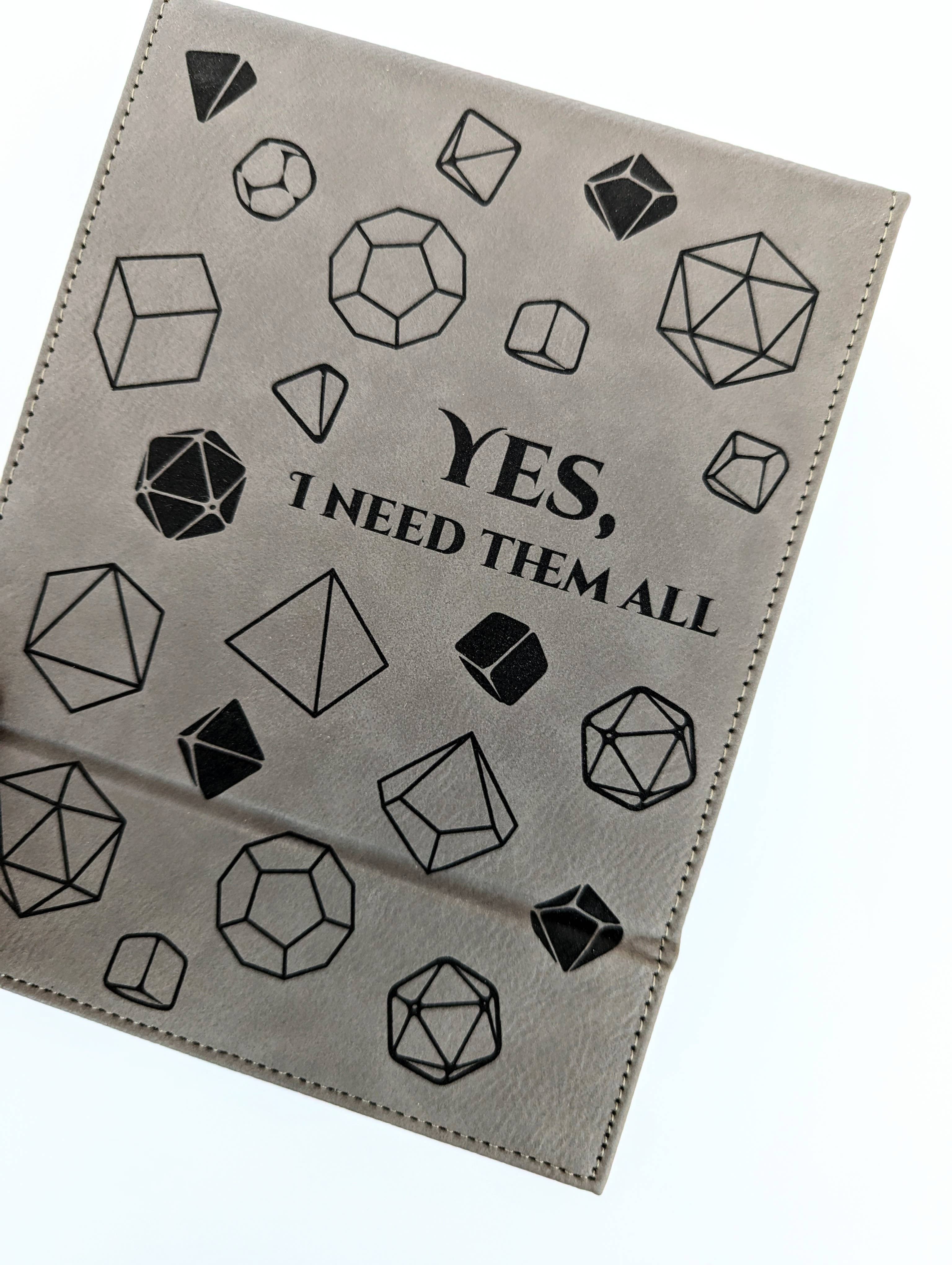 NTSD Gaming and Bookish Goods - Yes, I Need Them All - D&D - Vegan Leather Dice Box