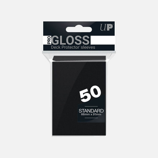 Deck Protector Pack: Black Gloss 50ct - #shop_name AllianceTrading Card Accessories