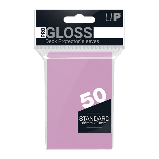 Deck Protector Pack: Bright Pink Gloss 50ct - #shop_name AllianceTrading Card Accessories