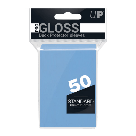 Deck Protector Pack: Light Blue Gloss 50ct - #shop_name AllianceTrading Card Accessories