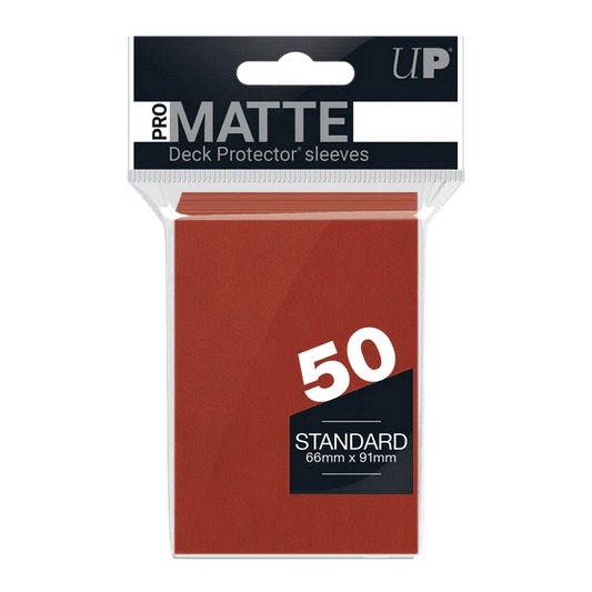 Deck Protector Pack: Red Matte 50ct - #shop_name AllianceTrading Card Accessories