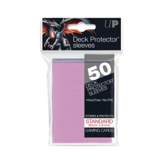 Deck Protector Pack: Solid Pink 50ct - #shop_name AllianceTrading Card Accessories